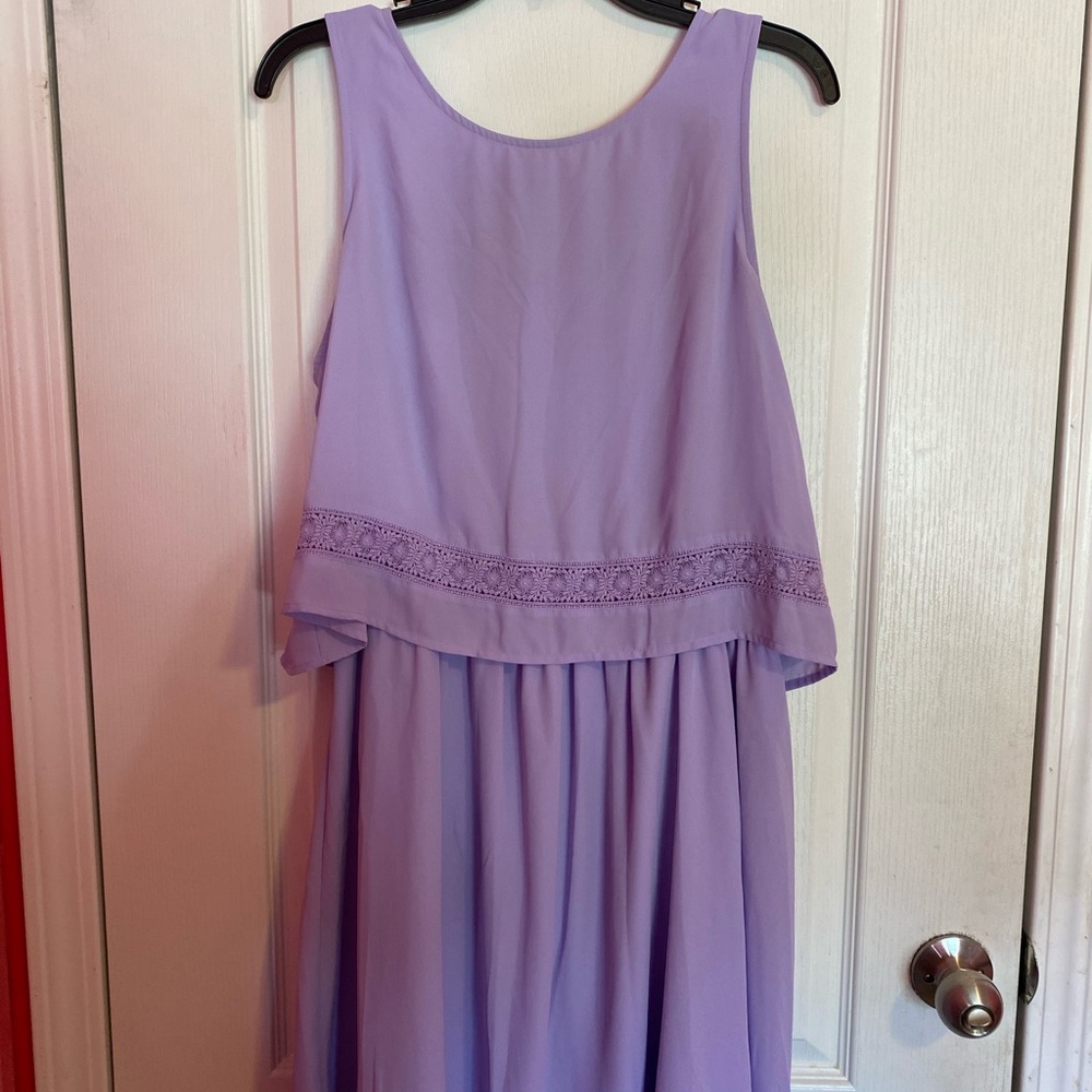 LIGHT PURPLE DRESS WITH ADORABLE BACK DETAIL